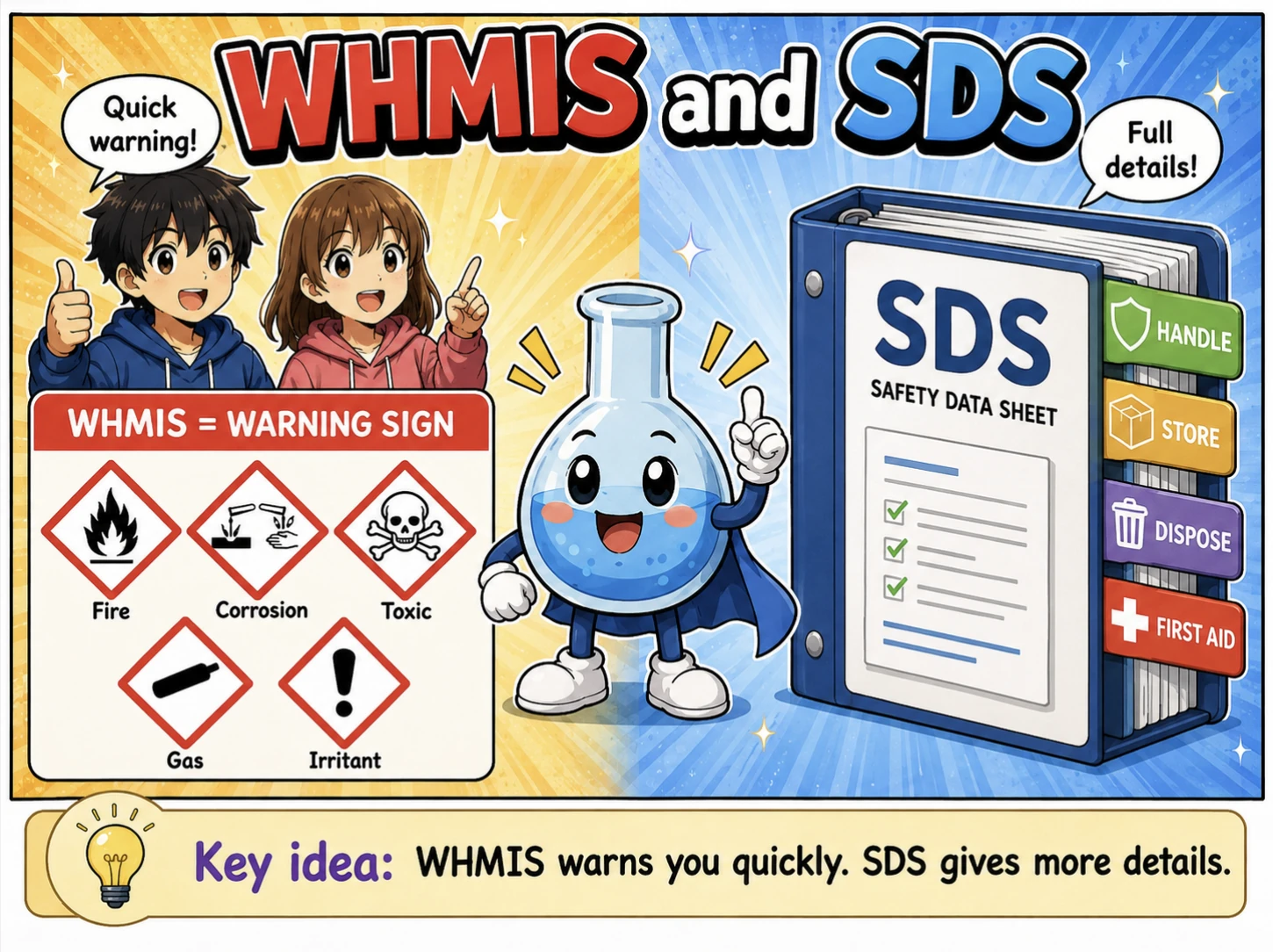 MOSAIC Chemistry Topic 2.1: Chemical Safety: WHMIS and SDS illustration from source PDF page 8