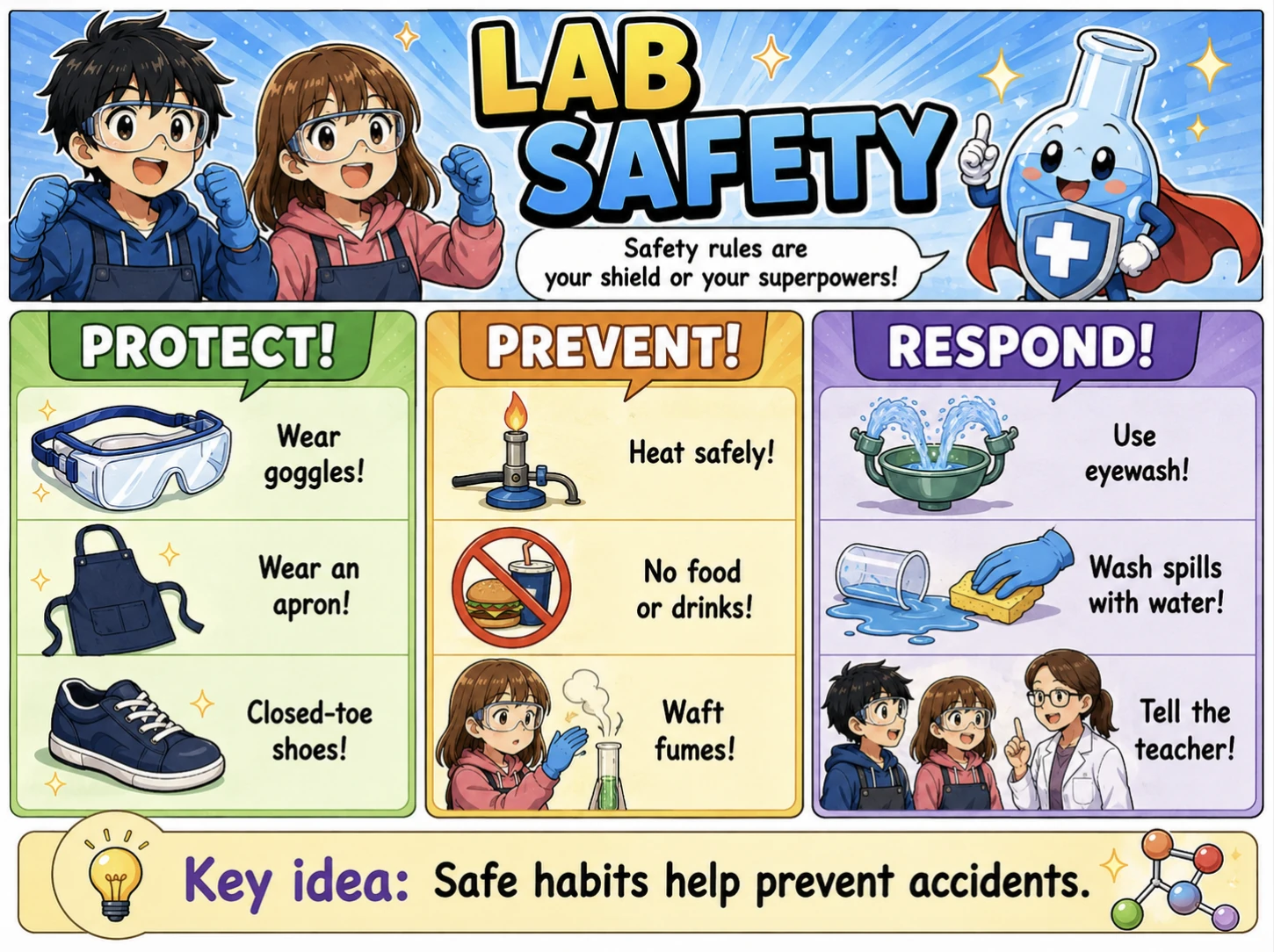 MOSAIC Chemistry Topic 2.1: Lab Safety illustration from source PDF page 10