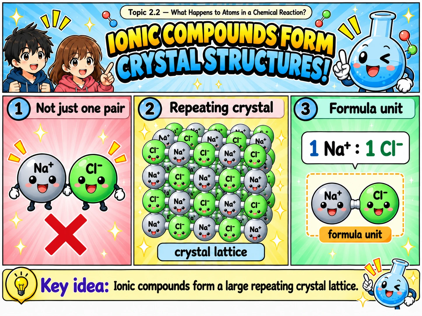 MOSAIC Chemistry Topic 2.2: Ionic Compounds Form Crystal Structures illustration from source PDF page 8