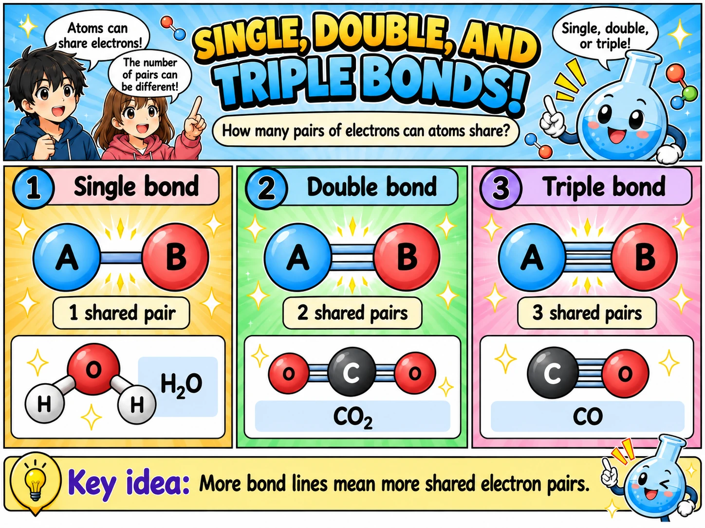 MOSAIC Chemistry Topic 2.2: Single, Double, and Triple Bonds illustration from source PDF page 12