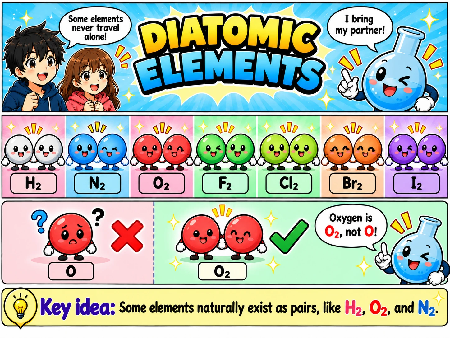 MOSAIC Chemistry Topic 2.2: Diatomic Elements illustration from source PDF page 34