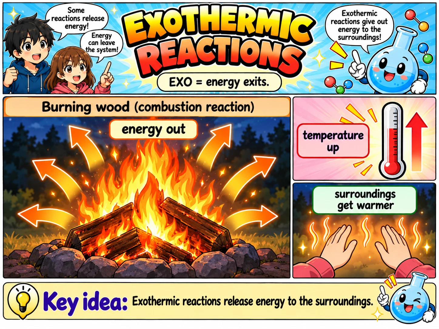 MOSAIC Chemistry Topic 2.3: Exothermic Reactions illustration from source PDF page 12