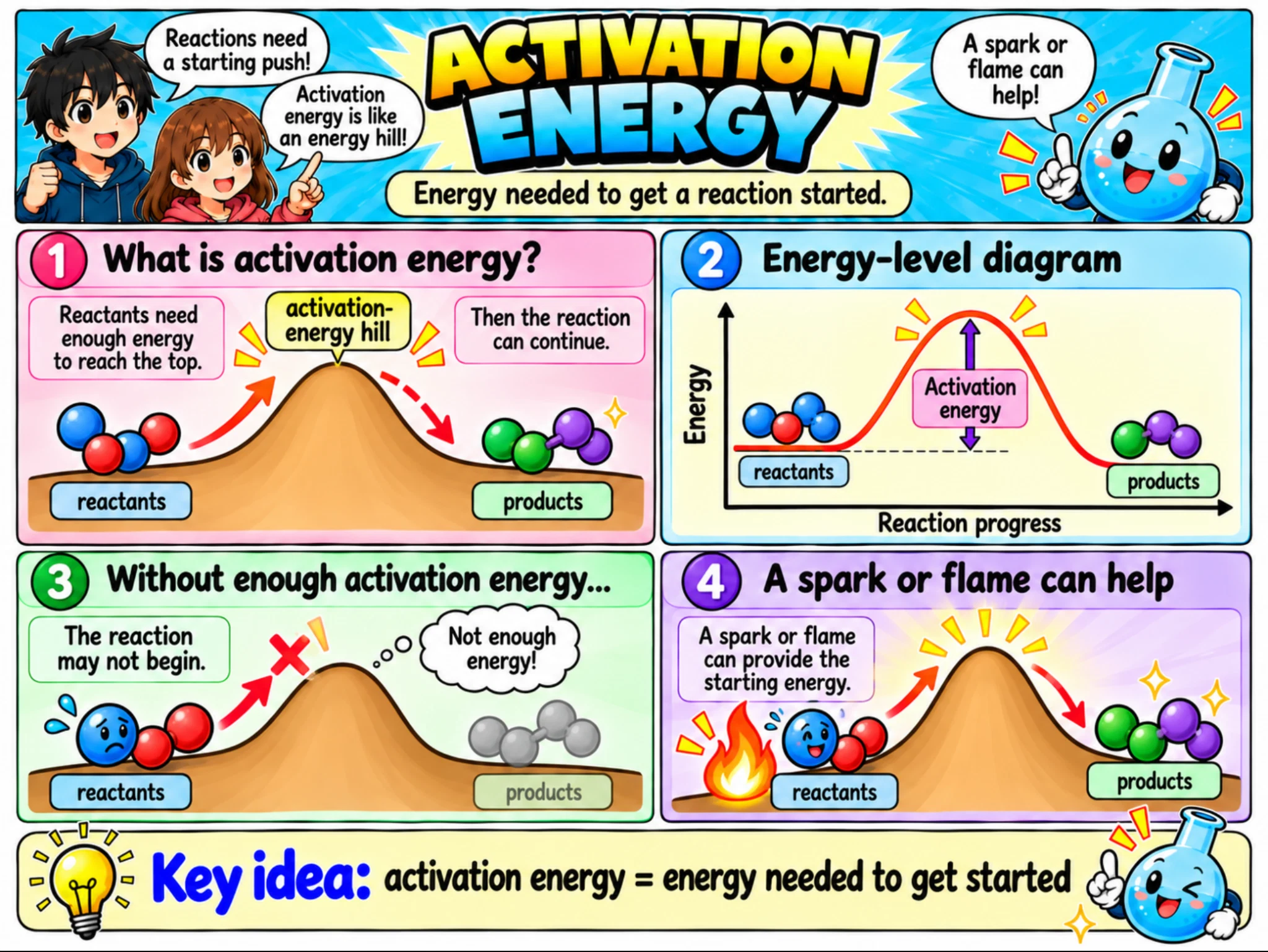 MOSAIC Chemistry Topic 2.3: Activation Energy on an Energy Diagram illustration from source PDF page 22