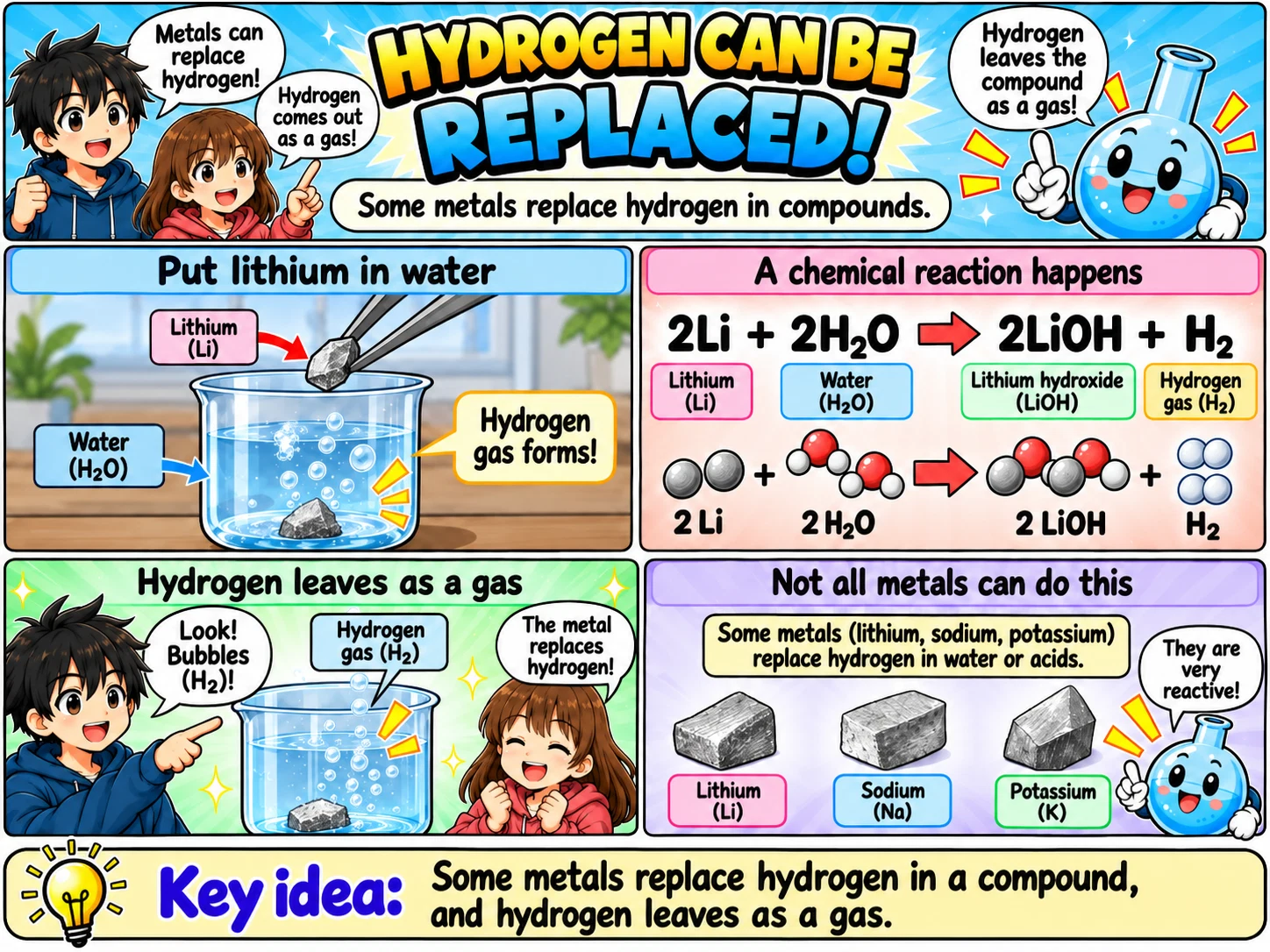 MOSAIC Chemistry Topic 2.4: Hydrogen Can Be Replaced illustration from source PDF page 18