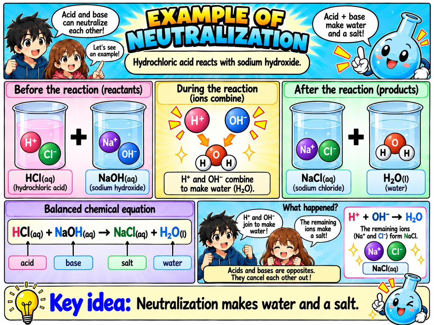 MOSAIC Chemistry Topic 2.4: Example of Neutralization illustration from source PDF page 42