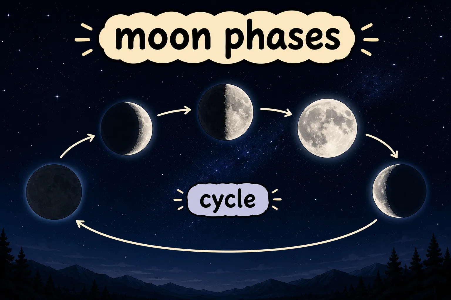 Moon phase cycle