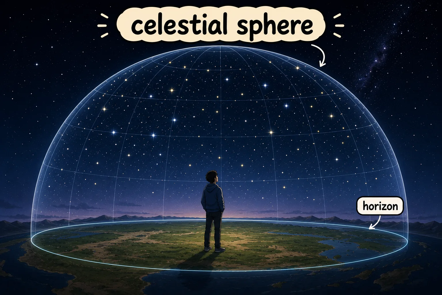 Celestial sphere model