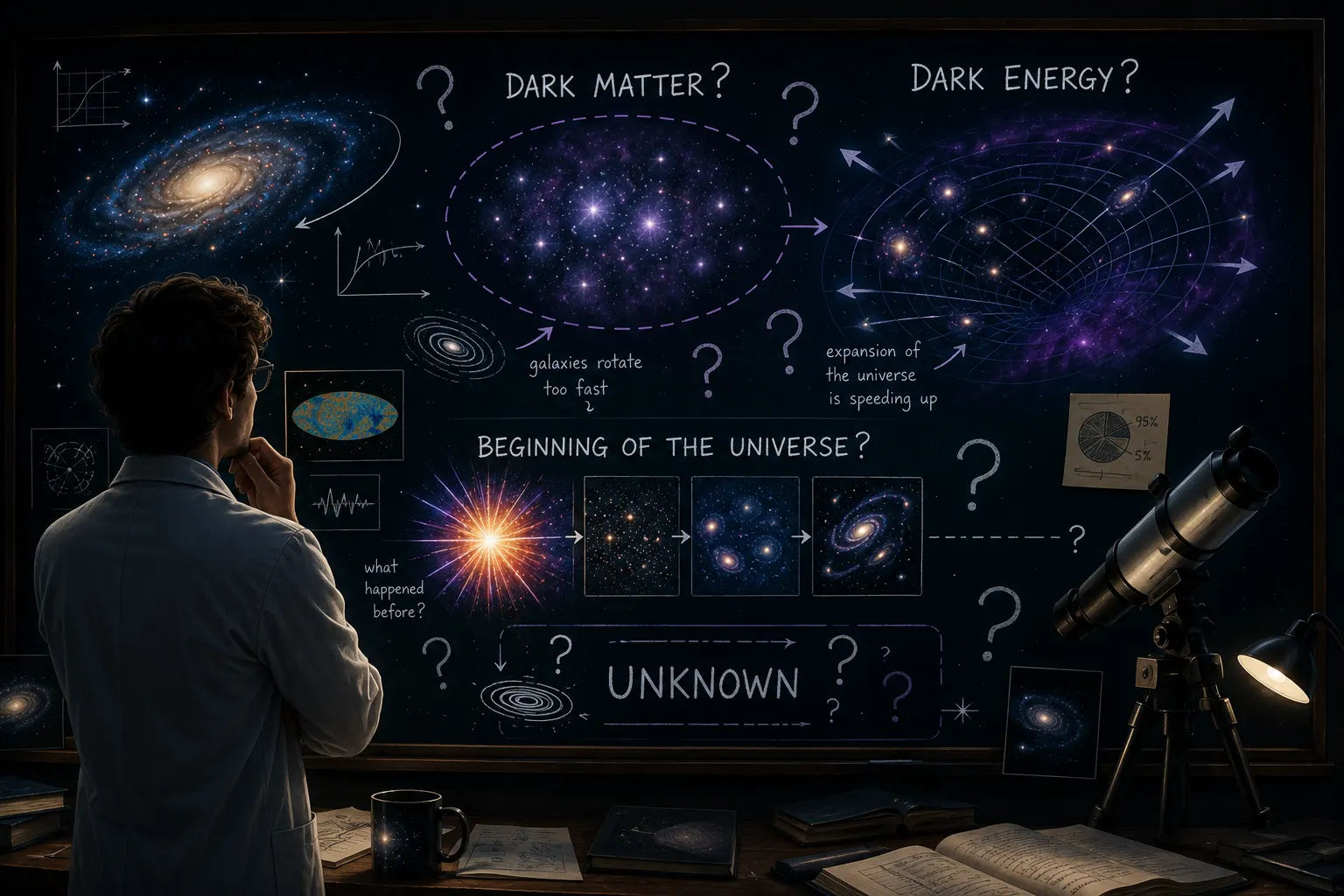 Mysteries of dark matter and dark energy