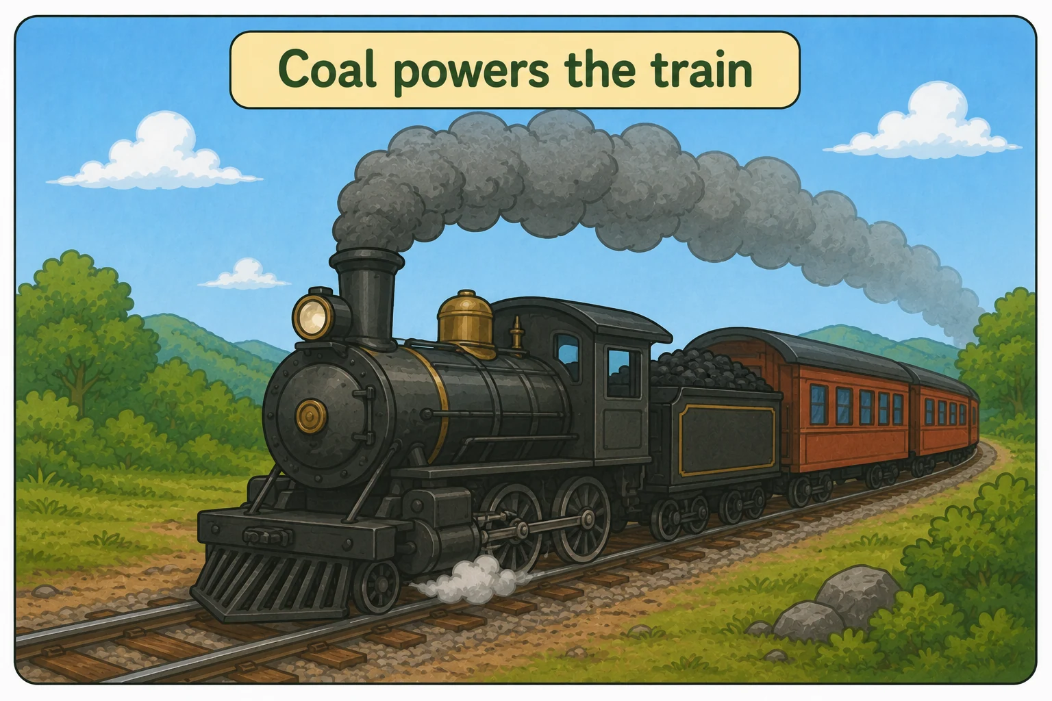 Coal train illustration
