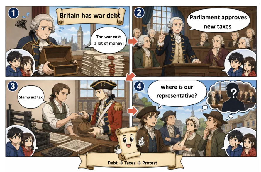 Original MOSAIC illustrated lesson: Why Did the American Revolution Begin?