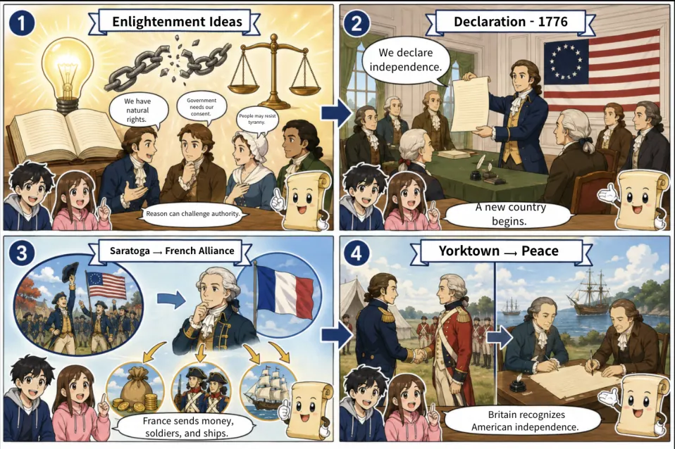 Original MOSAIC illustrated lesson: How Did the Americans Win?