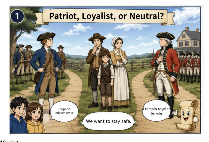 Original MOSAIC illustrated lesson: Patriot, Loyalist, or Neutral?