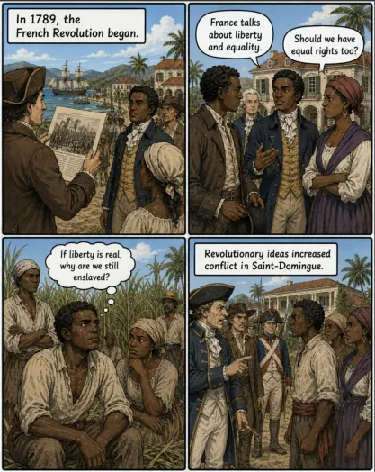 Original MOSAIC illustrated lesson: Revolutionary Ideas Reach Saint-Domingue
