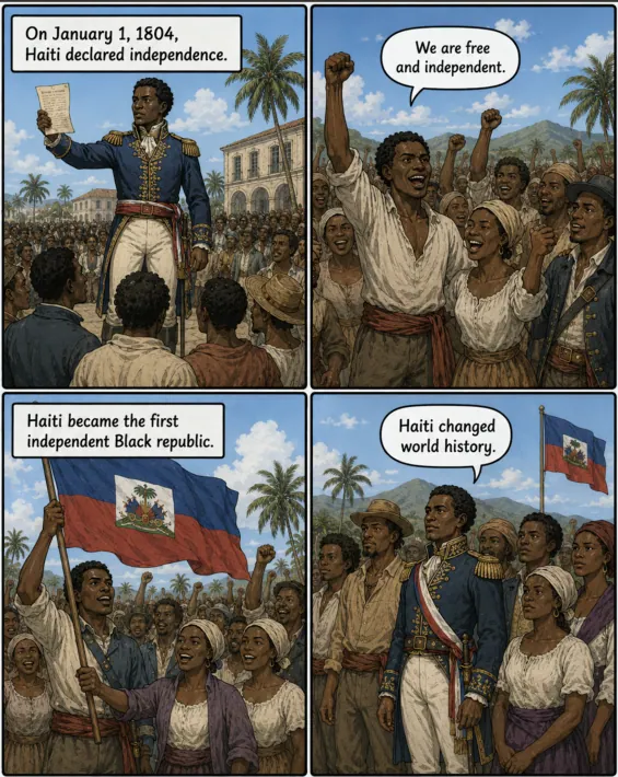 Original MOSAIC illustrated lesson: Haiti Declares Independence