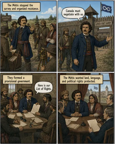 Original MOSAIC illustrated lesson: The Red River Resistance Begins