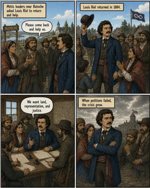 Original MOSAIC illustrated lesson: Louis Riel Returns in 1884