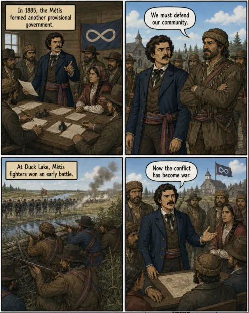 Original MOSAIC illustrated lesson: The North-West Resistance Begins