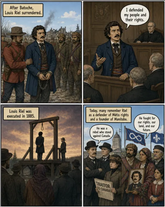 Original MOSAIC illustrated lesson: Riel’s Surrender, Trial, and Legacy