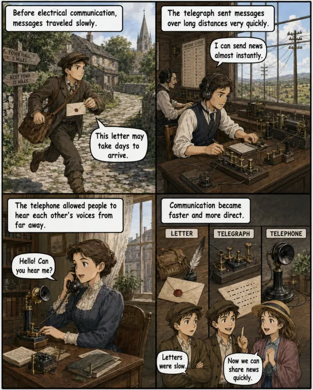 Original MOSAIC illustrated lesson: Telegraph and Telephone