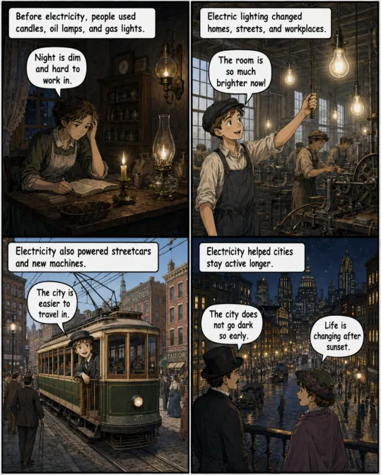 Original MOSAIC illustrated lesson: Electricity Changes Everyday Life