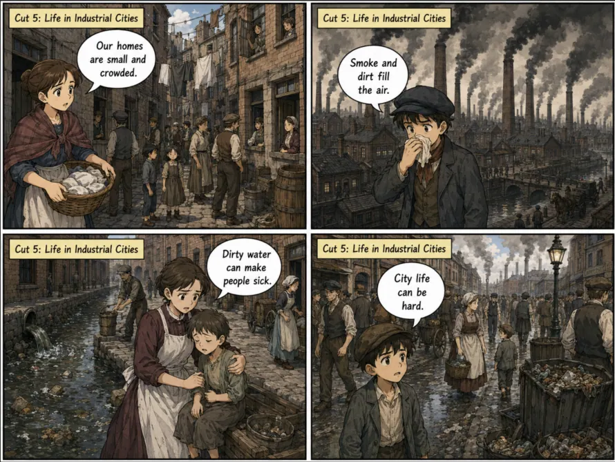 Original MOSAIC illustrated lesson: Life in Industrial Cities