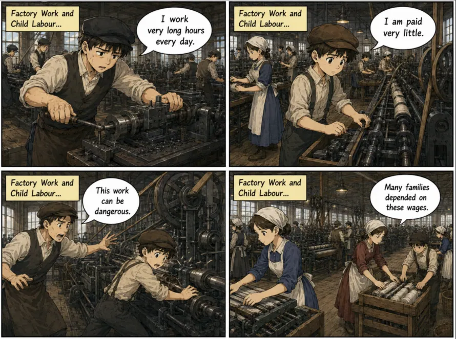 Original MOSAIC illustrated lesson: Factory Work and Child Labour