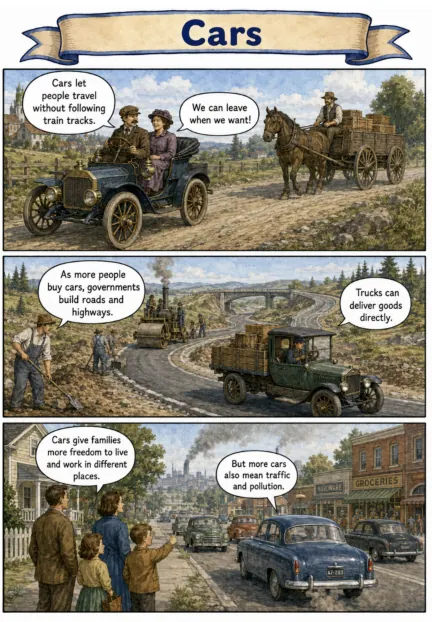 Original MOSAIC illustrated lesson: Cars: More Freedom and New Road Networks